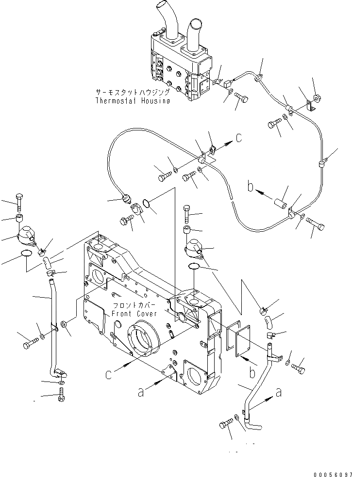 Схема запчастей Komatsu SAA12V140E-3E-02 - САПУН И ДАТЧИК ПРОРЫВА ГАЗОВ ЭЛЕКТРОПРОВОДКА(№7-) ДВИГАТЕЛЬ