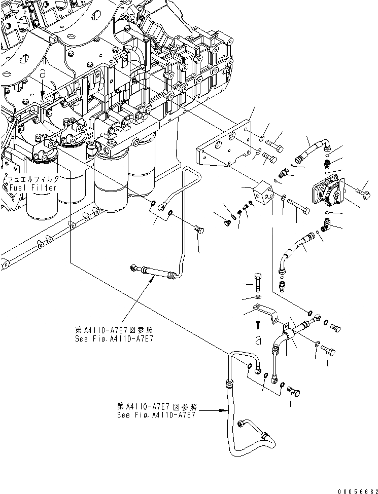 Схема запчастей Komatsu SAA12V140E-3E-02 - ТОПЛИВН. PОБОД КОЛЕСАING НАСОС (ЛЕВ. ГРУПП.)(№7-) ДВИГАТЕЛЬ