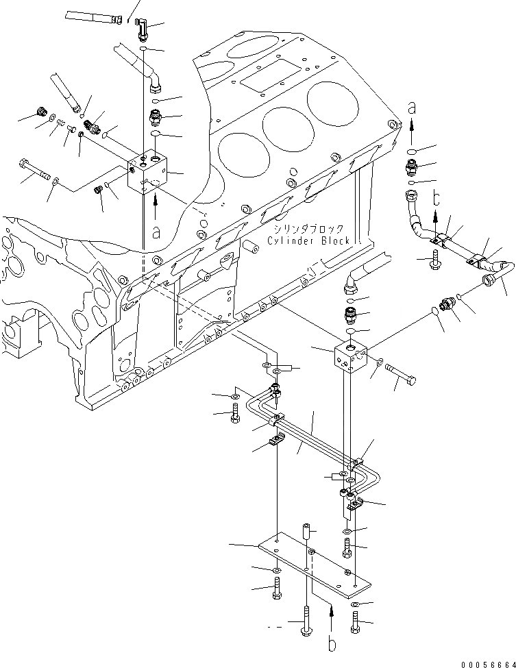 Схема запчастей Komatsu SAA12V140E-3E-02 - ТОПЛИВН. CROSS ТРУБЫ (ЛЕВ. ГРУПП. - ПРАВ. ГРУПП.)(№7-) ДВИГАТЕЛЬ