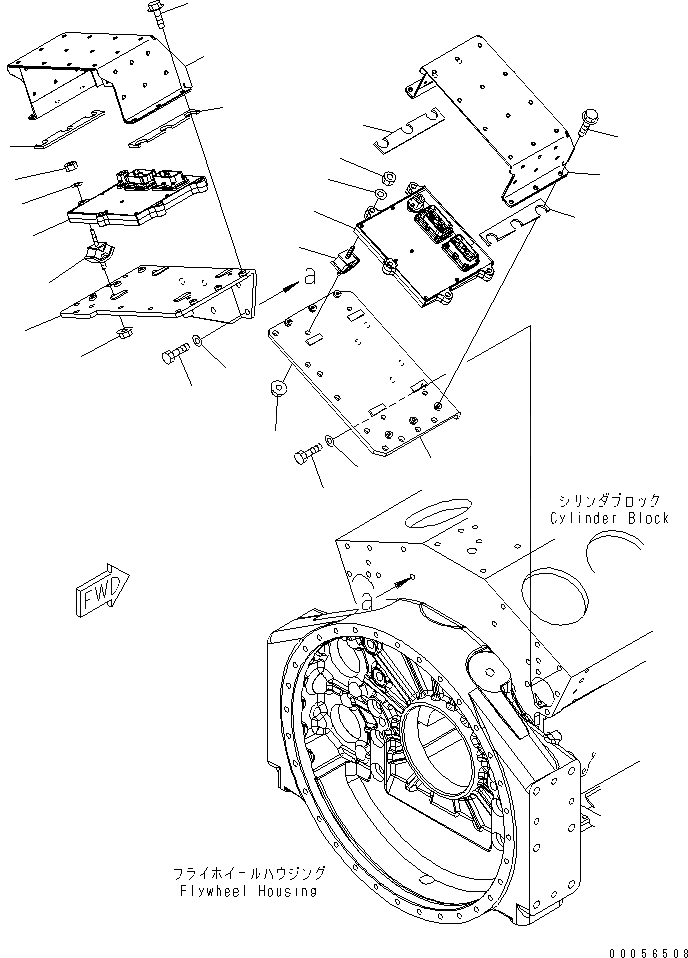 Схема запчастей Komatsu SAA12V140E-3E-02 - УПРАВЛЕНИЕ ПОДАЧ. ТОПЛИВА (ДЛЯ WA8-)(№8-) ДВИГАТЕЛЬ