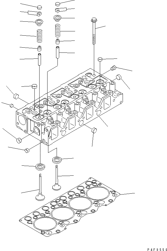 Схема запчастей Komatsu SAA4D95LE-5-DX - ГОЛОВКА ЦИЛИНДРОВ ДВИГАТЕЛЬ