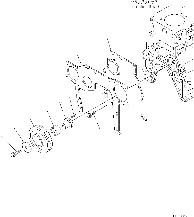 Схема запчастей Komatsu SAA4D95LE-5-DX - ПЕРЕДН. ПРИВОД ДВИГАТЕЛЬ