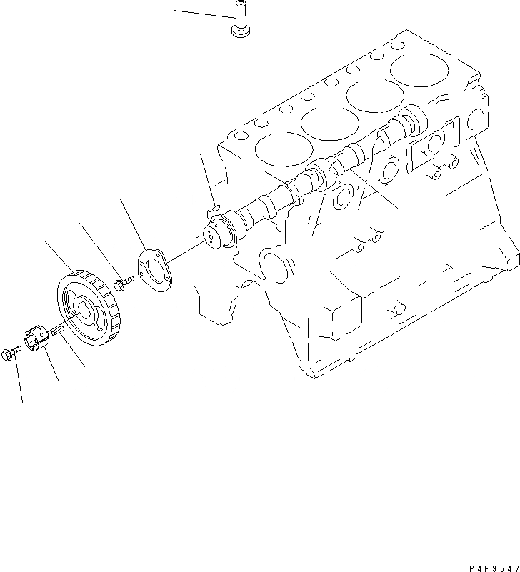 Схема запчастей Komatsu SAA4D95LE-5-DX - РАСПРЕДВАЛ ДВИГАТЕЛЬ