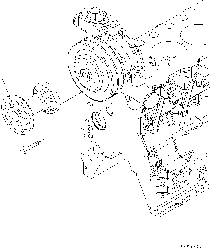 Схема запчастей Komatsu SAA4D95LE-5-DX - ВЕНТИЛЯТОР УПЛОТНЕНИЯ(№-) ДВИГАТЕЛЬ