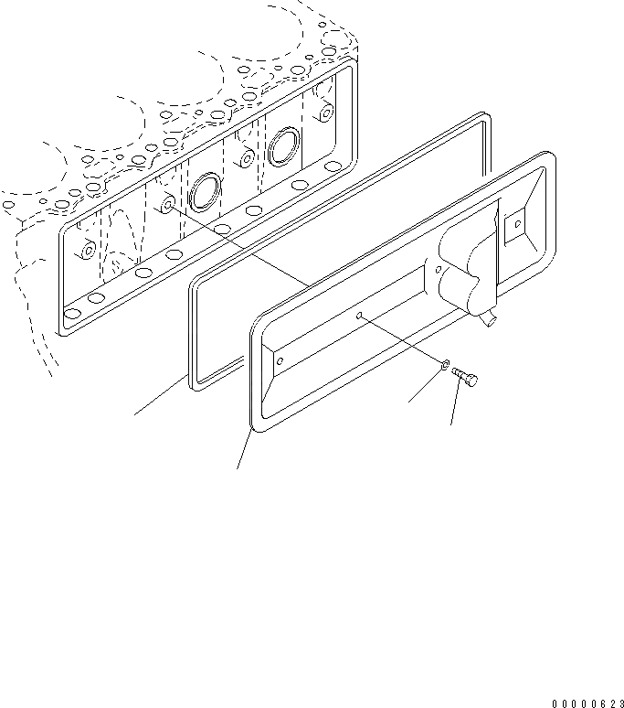 Схема запчастей Komatsu SAA4D102E-2-PW - КРЫШКА ТОЛКАТЕЛЕЙ КЛАПАНА ДВИГАТЕЛЬ