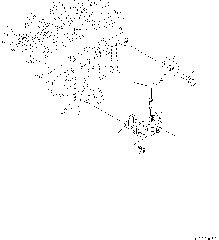 Схема запчастей Komatsu SAA4D102E-2-PW - НАСОС ПОДКАЧКИ ТОПЛИВА ДВИГАТЕЛЬ