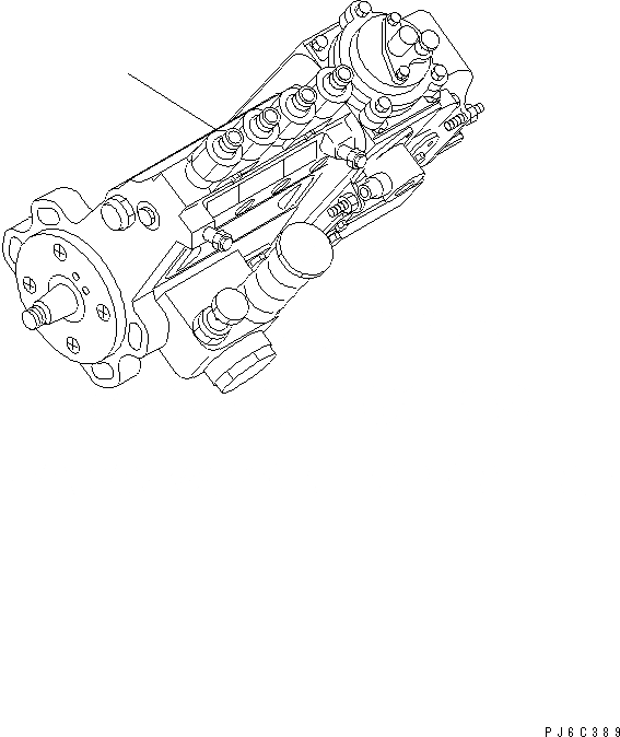 Схема запчастей Komatsu SAA4D102E-2E-PC - ТОПЛ. НАСОС ДВИГАТЕЛЬ