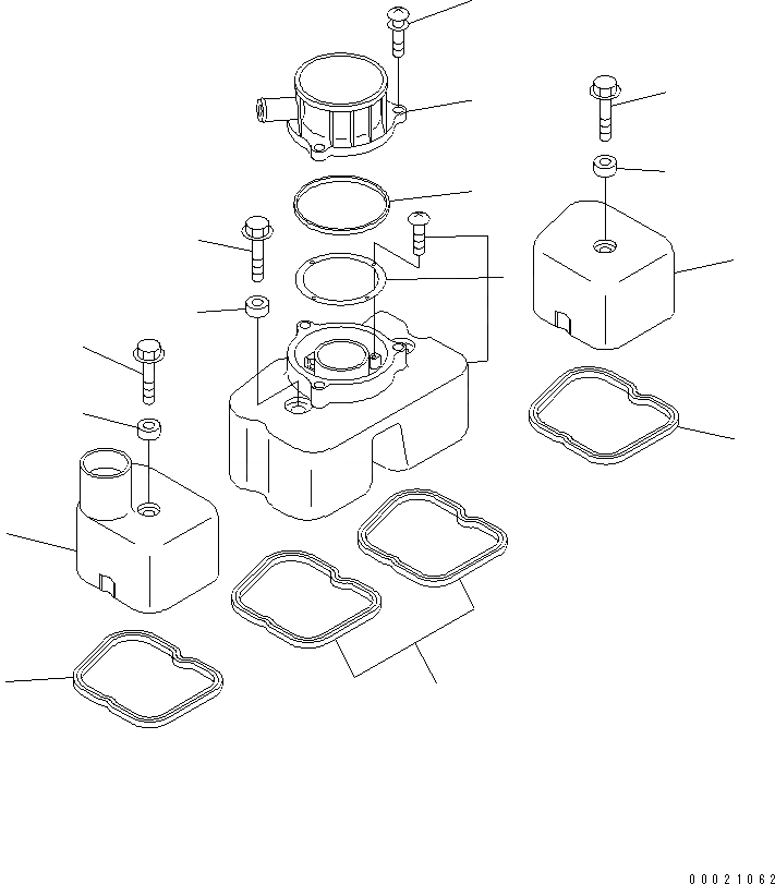 Схема запчастей Komatsu SAA4D102E-2-W6 - КРЫШКА ГОЛОВКИ(№88-) ДВИГАТЕЛЬ