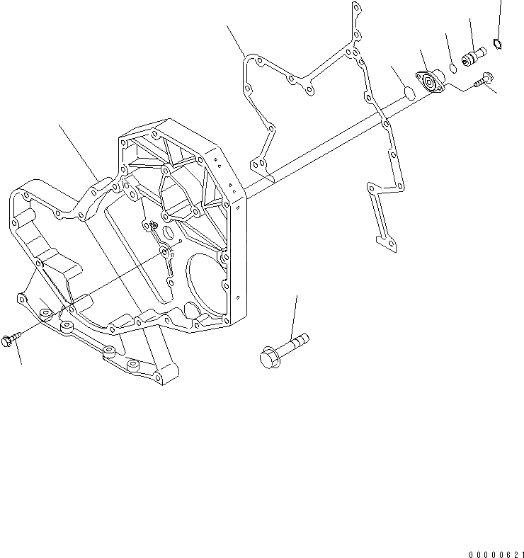 Схема запчастей Komatsu SAA4D102E-2-W6 - ПЕРЕДН. COVER ДВИГАТЕЛЬ