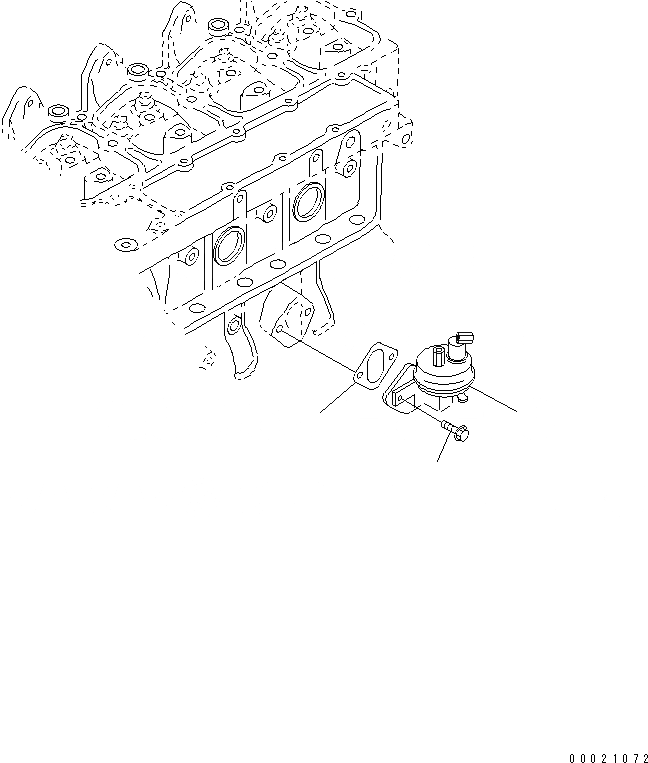 Схема запчастей Komatsu SAA4D102E-2-W6 - НАСОС ПОДКАЧКИ ТОПЛИВА(№88-) ДВИГАТЕЛЬ