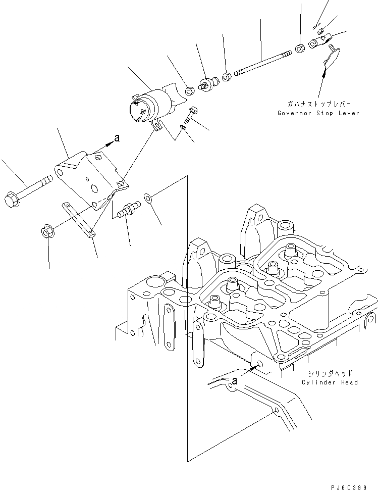 Схема запчастей Komatsu SAA4D102E-2C-4 - СОЛЕНОИД ОСТАНОВКИ ДВИГАТЕЛЬ