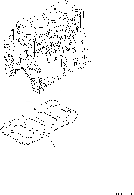 Схема запчастей Komatsu SAA4D102E-2-W3 - НИЖНЯЯ ПЛАСТИНА(№9-) ДВИГАТЕЛЬ