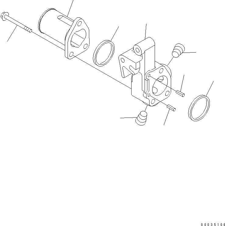 Схема запчастей Komatsu SAA4D102E-2-W3 - ВОДН. СОЕДИН-Е(№9-) ДВИГАТЕЛЬ