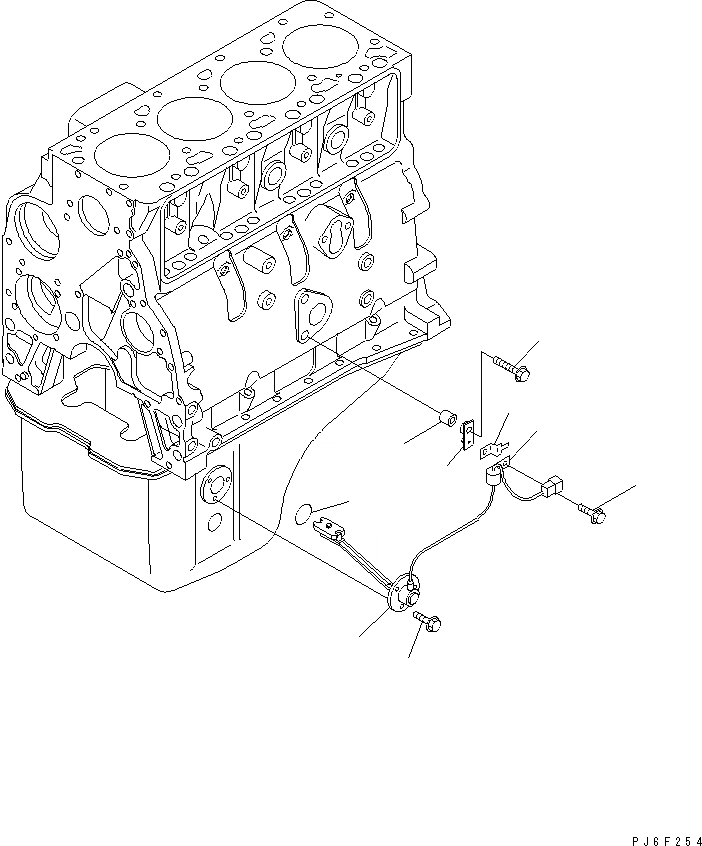 Схема запчастей Komatsu SAA4D102E-2E-4 - ДАТЧИК УР-НЯ МАСЛА(№8-) ДВИГАТЕЛЬ