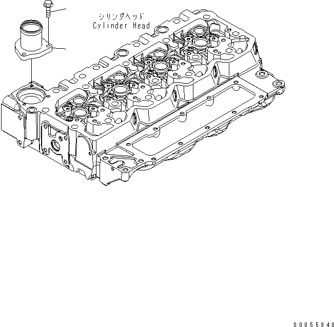 Схема запчастей Komatsu SAA4D107E-1A-WK - ВОДН. ВЫПУСКН. СОЕДИН-Е ДВИГАТЕЛЬ