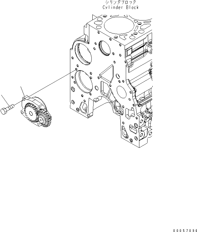 Схема запчастей Komatsu SAA4D107E-1A-WK - МАСЛ. НАСОС ДВИГАТЕЛЬ