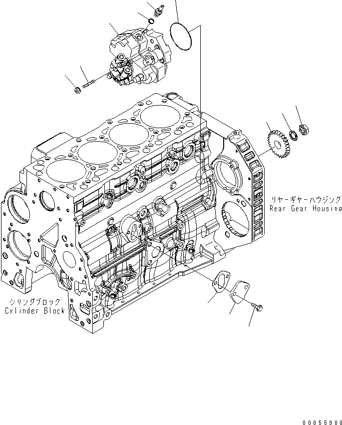 Схема запчастей Komatsu SAA4D107E-1A-WK - ТОПЛИВН. СИСТЕМА КОМПОНЕНТЫ ДВИГАТЕЛЬ