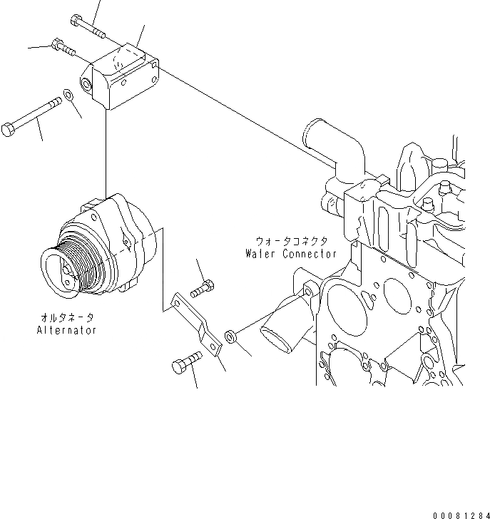 Схема запчастей Komatsu SAA4D102E-2F-4 - КРЕПЛЕНИЕ ГЕНЕРАТОРА (ДЛЯ A¤ A ГЕНЕРАТОР)(№8-) ДВИГАТЕЛЬ