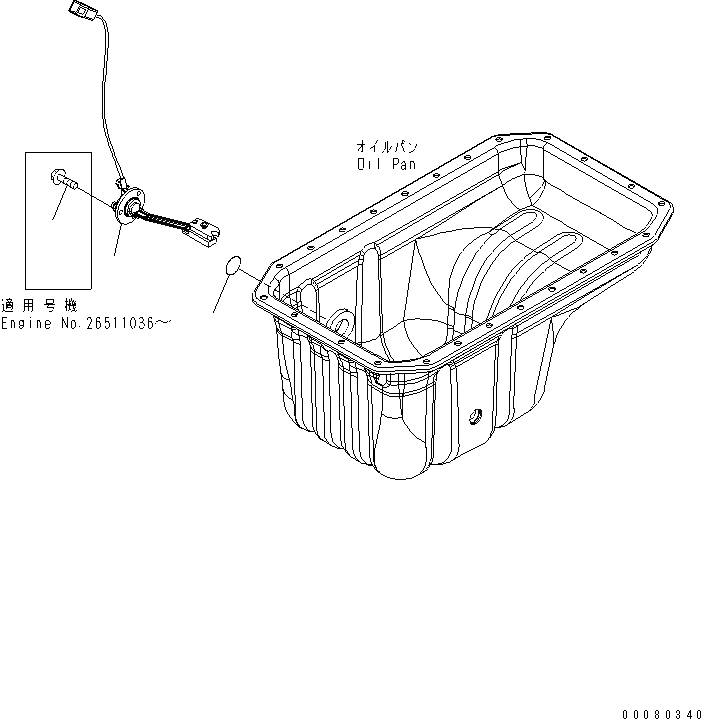 Схема запчастей Komatsu SAA4D107E-1A-W - ДАТЧИК УР-НЯ МАСЛА ДВИГАТЕЛЬ