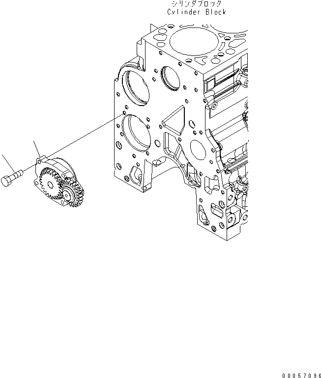 Схема запчастей Komatsu SAA4D107E-1A-W - МАСЛ. НАСОС ДВИГАТЕЛЬ