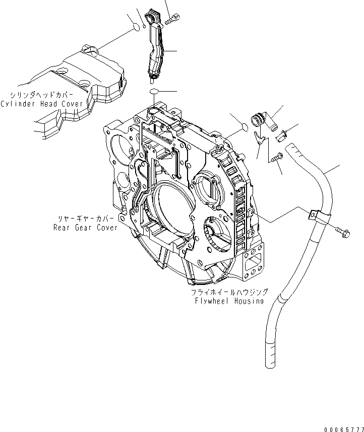 Схема запчастей Komatsu SAA4D107E-1B-W - САПУН(№8-) ДВИГАТЕЛЬ