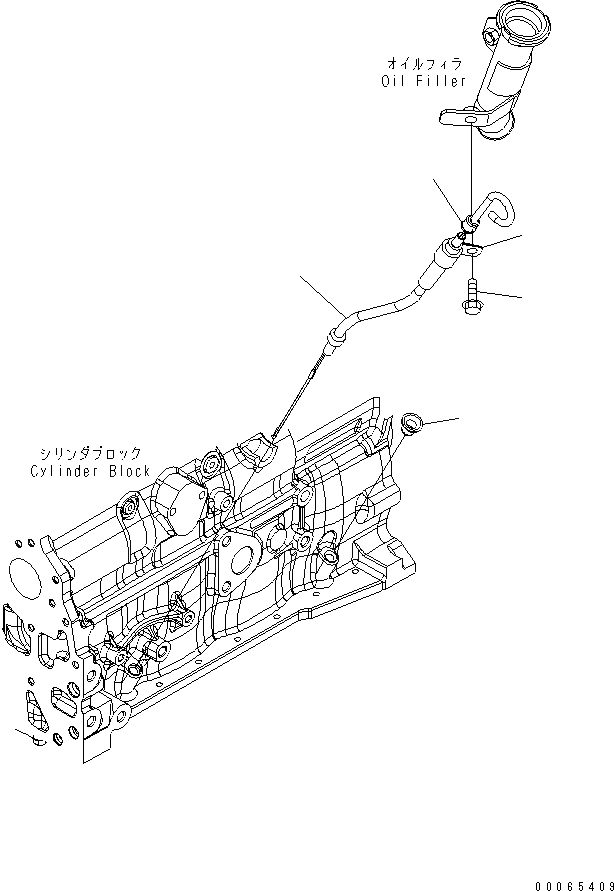 Схема запчастей Komatsu SAA4D107E-1B-W - МАСЛ. ЩУП(№8-) ДВИГАТЕЛЬ