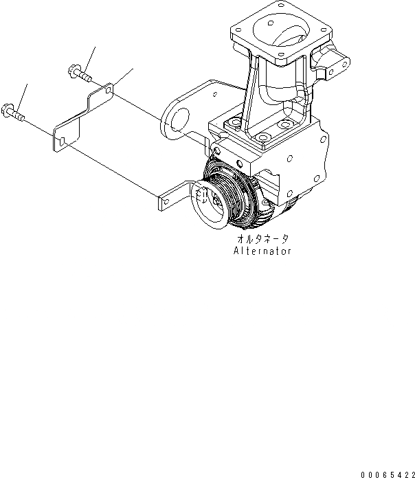 Схема запчастей Komatsu SAA4D107E-1B-W - ГЕНЕРАТОР (A)(№8-) ДВИГАТЕЛЬ