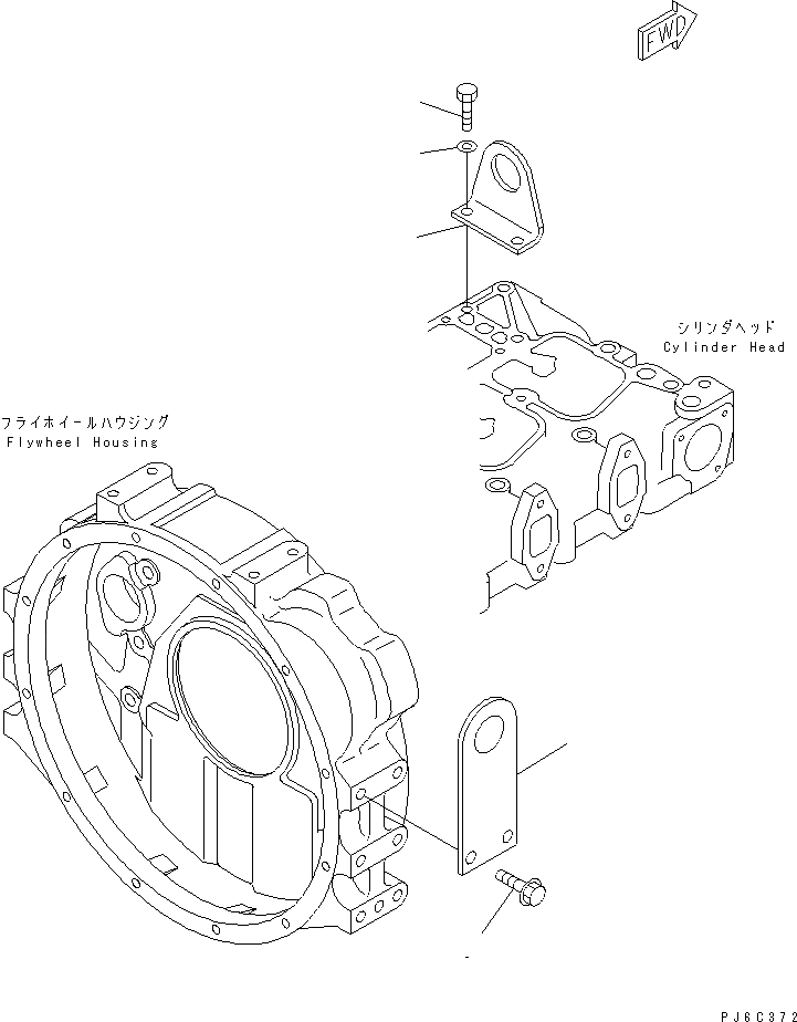 Схема запчастей Komatsu SAA4D102E-2C-B5 - ПОДЪЕМ КОРПУС(№7777-) ДВИГАТЕЛЬ