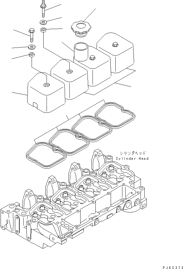 Схема запчастей Komatsu SAA4D102E-2C-B5 - КРЫШКА ГОЛОВКИ(№7777-) ДВИГАТЕЛЬ
