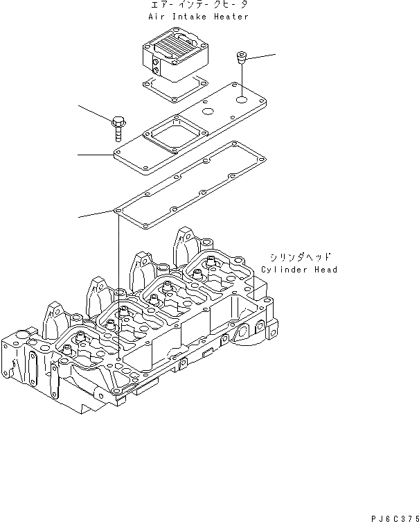 Схема запчастей Komatsu SAA4D102E-2C-B5 - ВПУСК ВОЗДУХА COVER(№7777-) ДВИГАТЕЛЬ