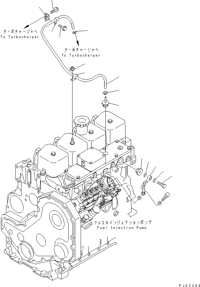 Схема запчастей Komatsu SAA4D102E-2C-B5 - ТРУБКА (ФОРСИР.)(№7777-) ДВИГАТЕЛЬ