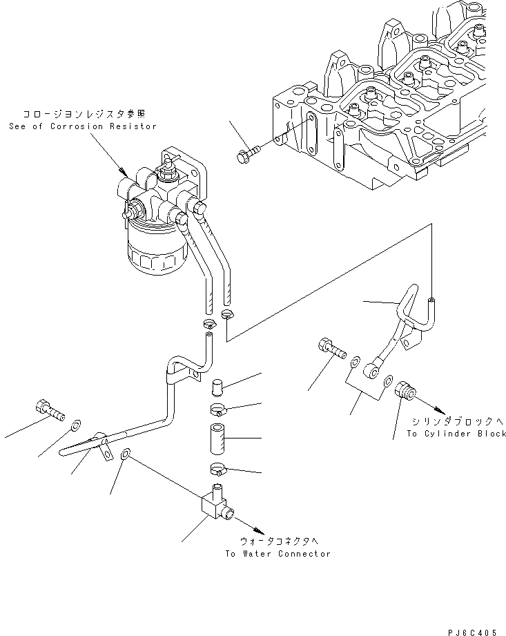 Схема запчастей Komatsu SAA4D102E-2C-B5 - АНТИКОРРОЗ. ЭЛЕМЕНТ(№7777-) ДВИГАТЕЛЬ