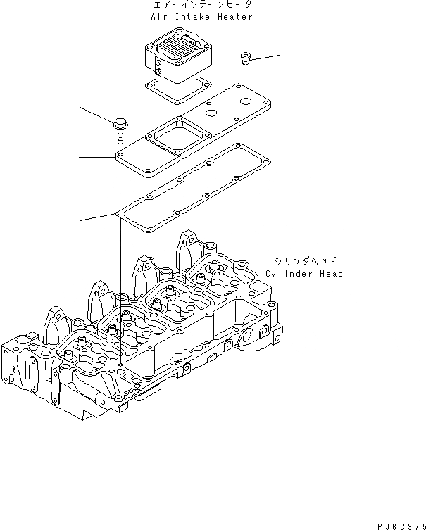 Схема запчастей Komatsu SAA4D102E-2A-B5 - ВПУСК ВОЗДУХА COVER(№7777-) ДВИГАТЕЛЬ