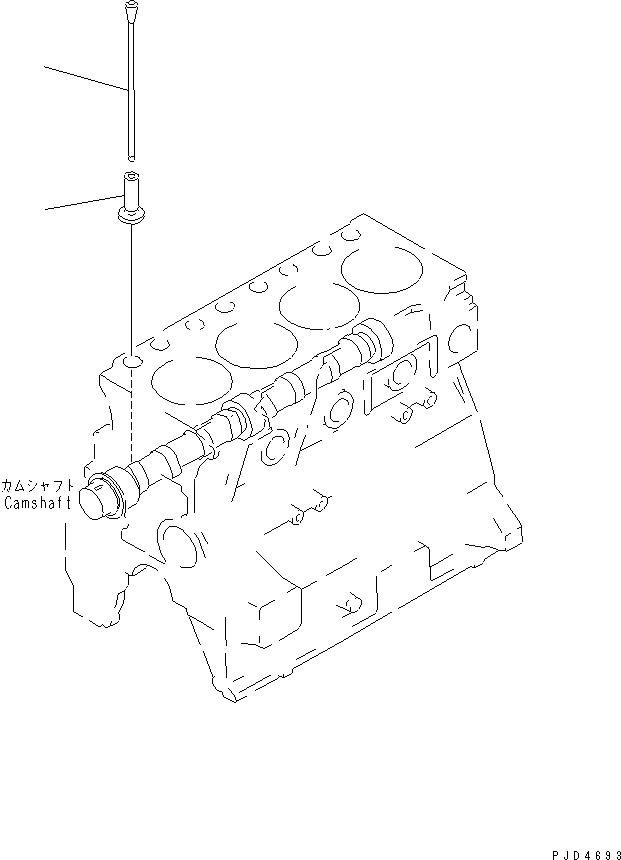 Схема запчастей Komatsu SAA4D95LE-3B-4A - ТОЛКАТЕЛЬ(№-) ДВИГАТЕЛЬ