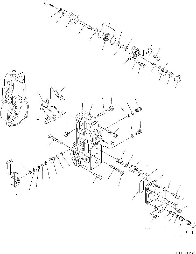 Схема запчастей Komatsu SAA4D95LE-3B-4A - ТОПЛ. НАСОС (РЕГУЛЯТОР) (/) (ВНУТР. ЧАСТИ)(№7-) ДВИГАТЕЛЬ