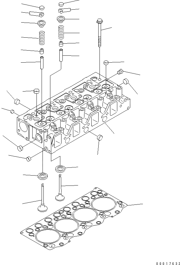 Схема запчастей Komatsu SAA4D95LE-5A - ГОЛОВКА ЦИЛИНДРОВ ДВИГАТЕЛЬ