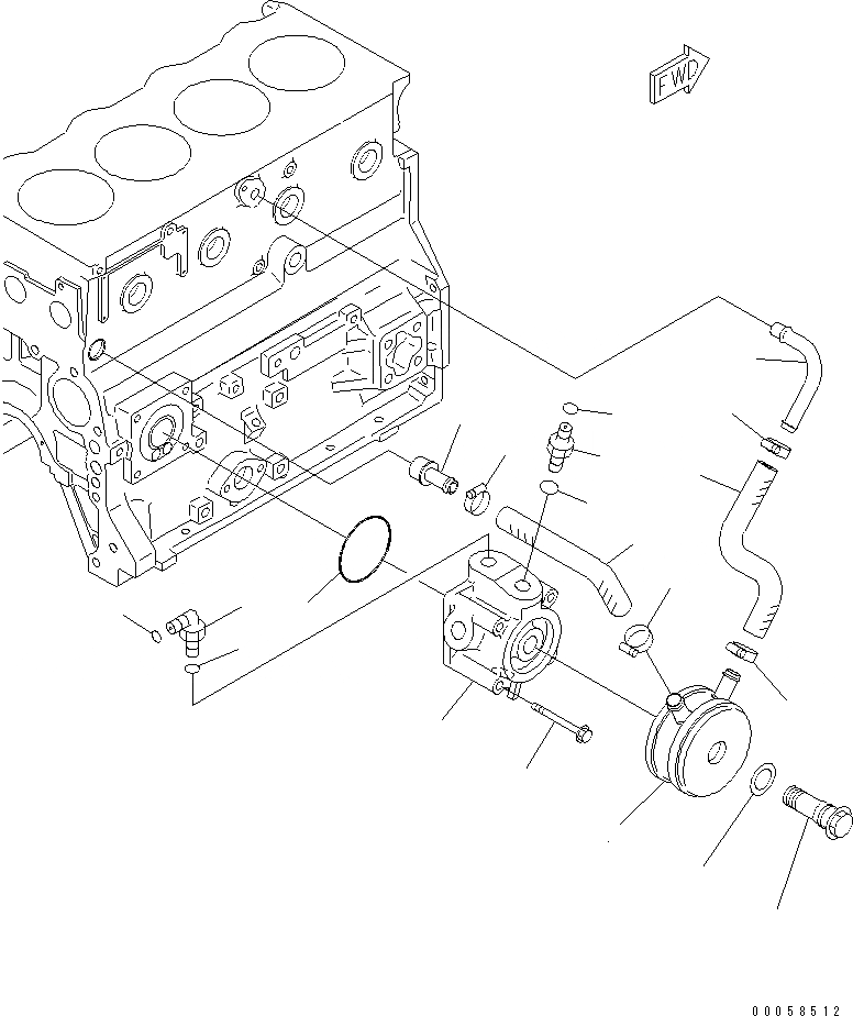 Схема запчастей Komatsu SAA4D95LE-5A - МАСЛООХЛАДИТЕЛЬ ДВИГАТЕЛЬ