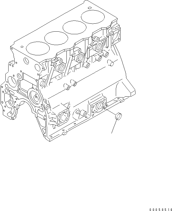Схема запчастей Komatsu SAA4D95LE_5A - БЛОК ЦИЛИНДРОВ BLIND ЗАГЛУШКА (№-) AA ДВИГАТЕЛЬ