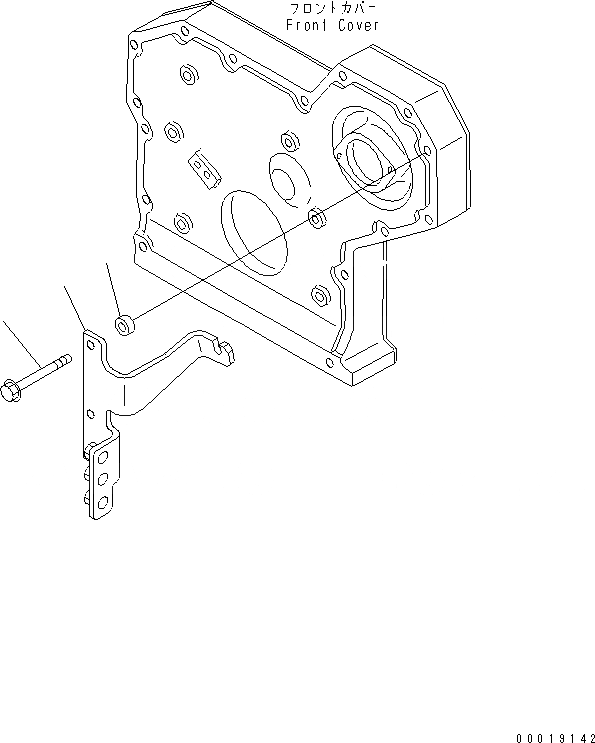 Схема запчастей Komatsu SAA4D95LE-3A-4W - ВОДН. ГИДРОЛИНИЯ КОРПУС ДВИГАТЕЛЬ