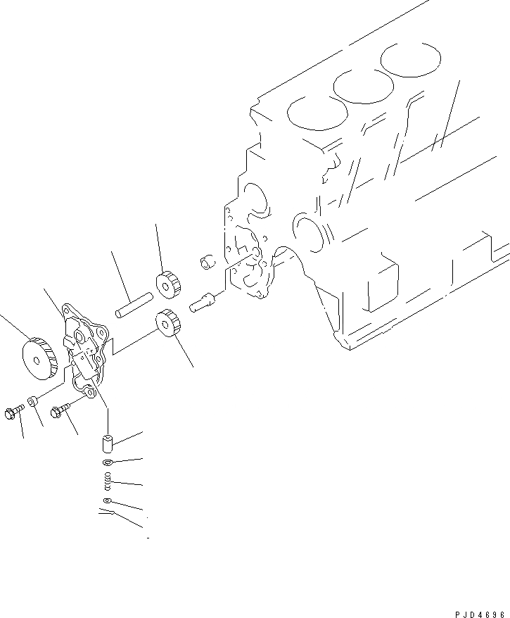 Схема запчастей Komatsu SAA4D95LE-3B-4A - МАСЛ. НАСОС(№7-) ДВИГАТЕЛЬ