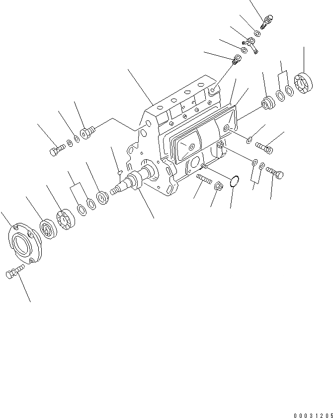 Схема запчастей Komatsu SAA4D95LE-3B-4A - ТОПЛ. НАСОС (НАСОС) (/) (ВНУТР. ЧАСТИ)(№7-) ДВИГАТЕЛЬ