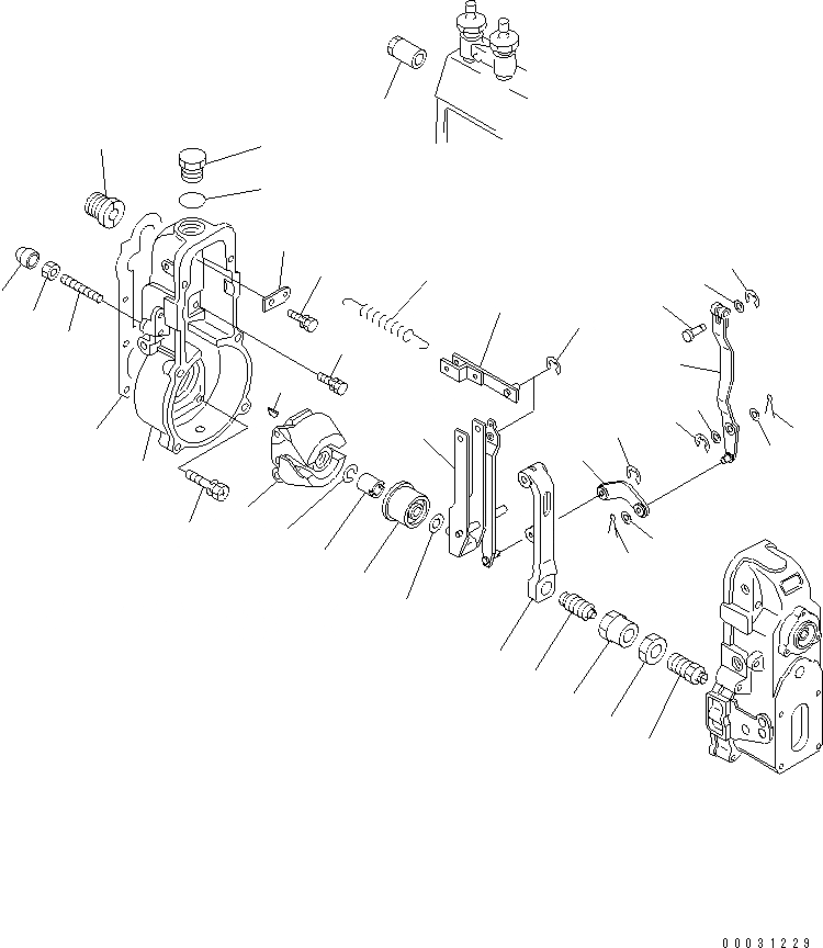 Схема запчастей Komatsu SAA4D95LE-3B-4A - ТОПЛ. НАСОС (РЕГУЛЯТОР) (/) (ВНУТР. ЧАСТИ)(№7-) ДВИГАТЕЛЬ