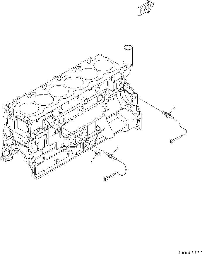 Схема запчастей Komatsu SAA6D125E-3B-8W - ДАТЧИК ТЕМПЕРАТУРЫ ВОДЫ(№-) ДВИГАТЕЛЬ