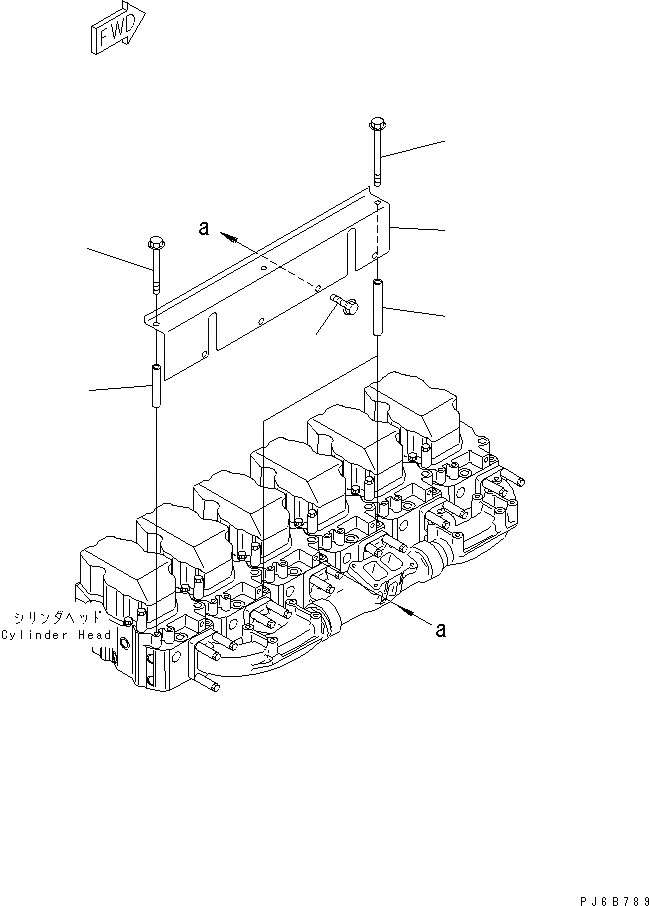 Схема запчастей Komatsu SAA6D140E-3A-8 - ТЕРМОЗАЩИТА ДВИГАТЕЛЬ