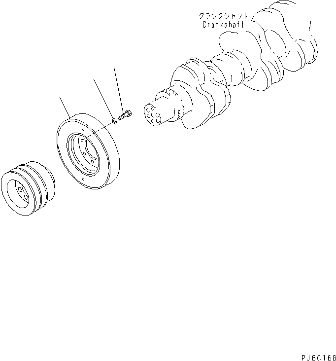 Схема запчастей Komatsu SAA6D140E-3B-8 - ДЕМПФЕР(№-) ДВИГАТЕЛЬ