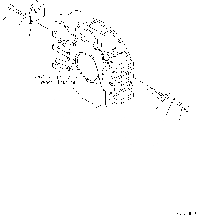 Схема запчастей Komatsu SAA6D114E-2AA - ПОДВЕСН. КРОНШТЕЙН(№8-) ДВИГАТЕЛЬ