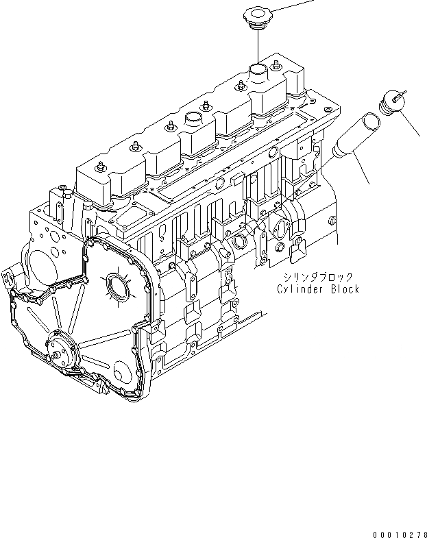 Схема запчастей Komatsu SAA6D114E-2AA - МАСЛОНАЛИВНОЙ ПАТРУБОК(№878-) ДВИГАТЕЛЬ