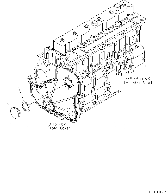 Схема запчастей Komatsu SAA6D114E-2AA - БЛОК COVER(№878-) ДВИГАТЕЛЬ