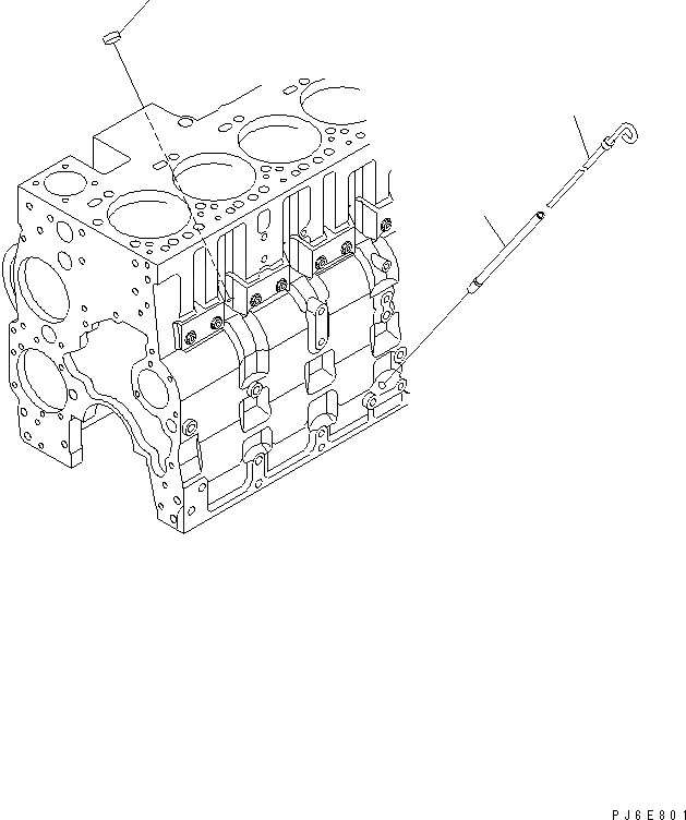 Схема запчастей Komatsu SAA6D114E-2AA - МАСЛ. ЩУП(№878-) ДВИГАТЕЛЬ