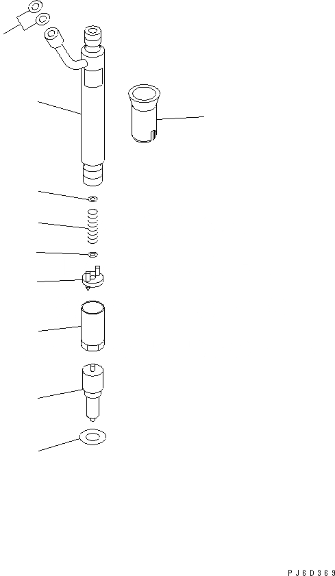 Схема запчастей Komatsu SAA6D114E-2AA - ФОРСУНКА(№87-) ДВИГАТЕЛЬ